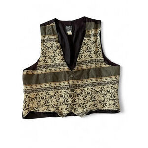 Vintage Attitudes Vest XL 100% Cotton Men's Button Down